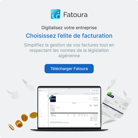 Créez, générez et gérez vos devis et factures le plus facilement possible avec Fatoura. Le logiciel de facturation conforme aux lois algériennes.